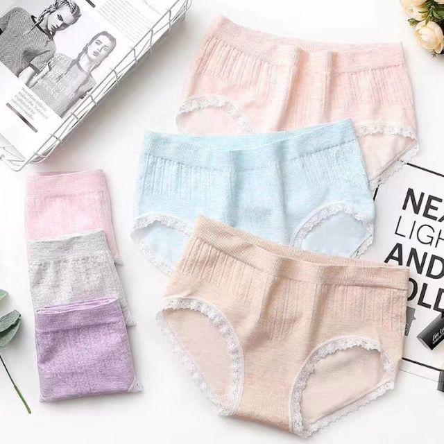 Hộp 5 quần lót nữ muối tiêu Cotton cao cấp