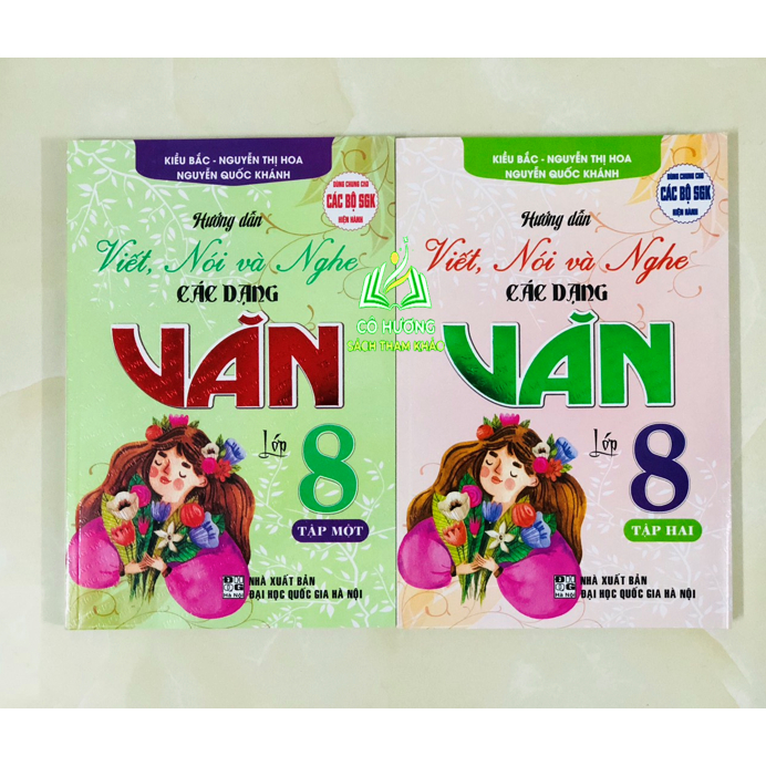 Sách - Combo Hướng dẫn viết, nói và nghe các dạng văn 8 - tập 1+2