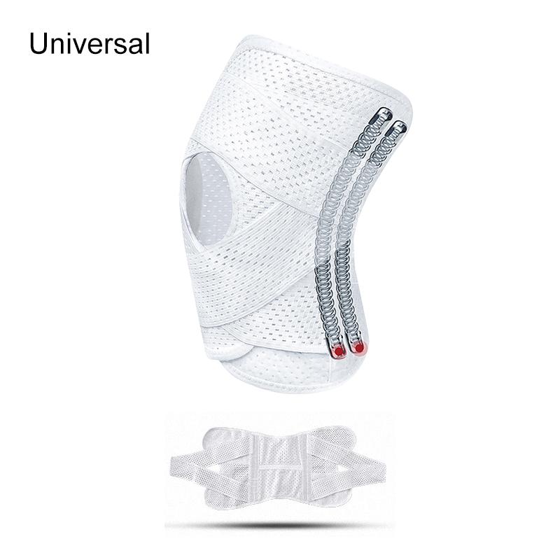 1PCS Universal Sports Safety Knee Brace cho phòng tập thể dục Yoga Quần vợt bóng rổ bóng rổ và tập thể dục Tấm đệm đầu gối cho đau khớp Color: White Size: XXXL