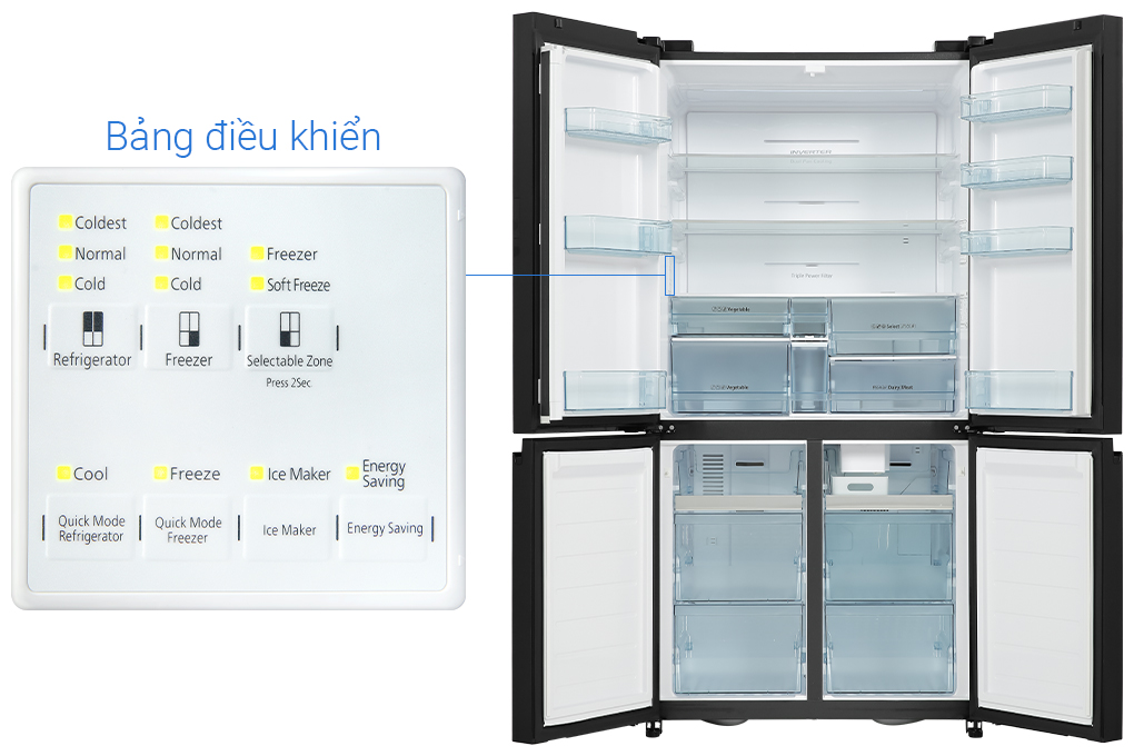 Tủ lạnh Hitachi Inverter 569 lít R-WB640PGV1 - Hàng chính hãng