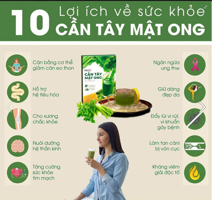 Bột Cần Tây Mật Ong MOTREE Sấy Thăng Hoa Phiên Bản Song Ngữ