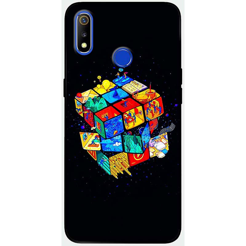 Ốp lưng dành cho Realme 3 Pro mẫu Rubik