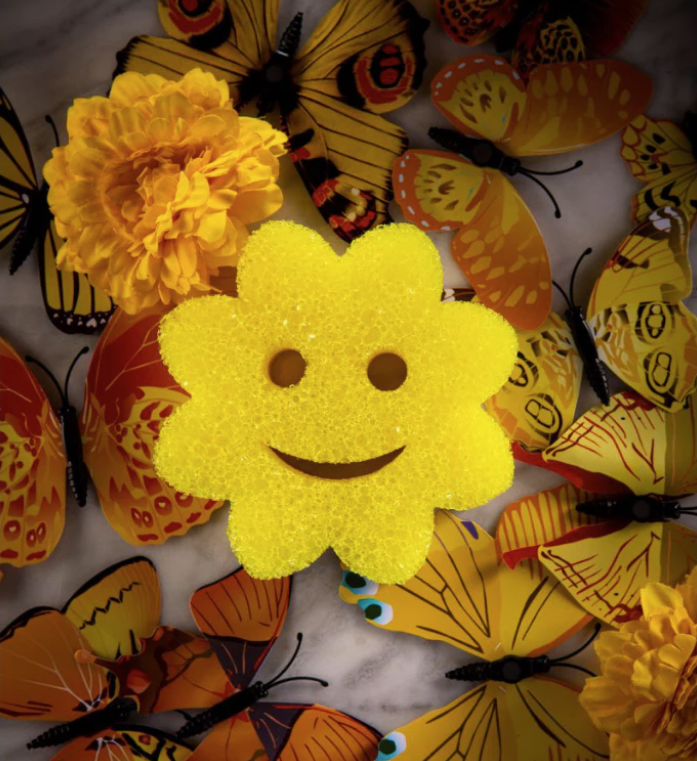 Set 3 miếng Bông Hoa Colors Scrub Mommy - 2 mặt đa năng - an toàn - chống mùi