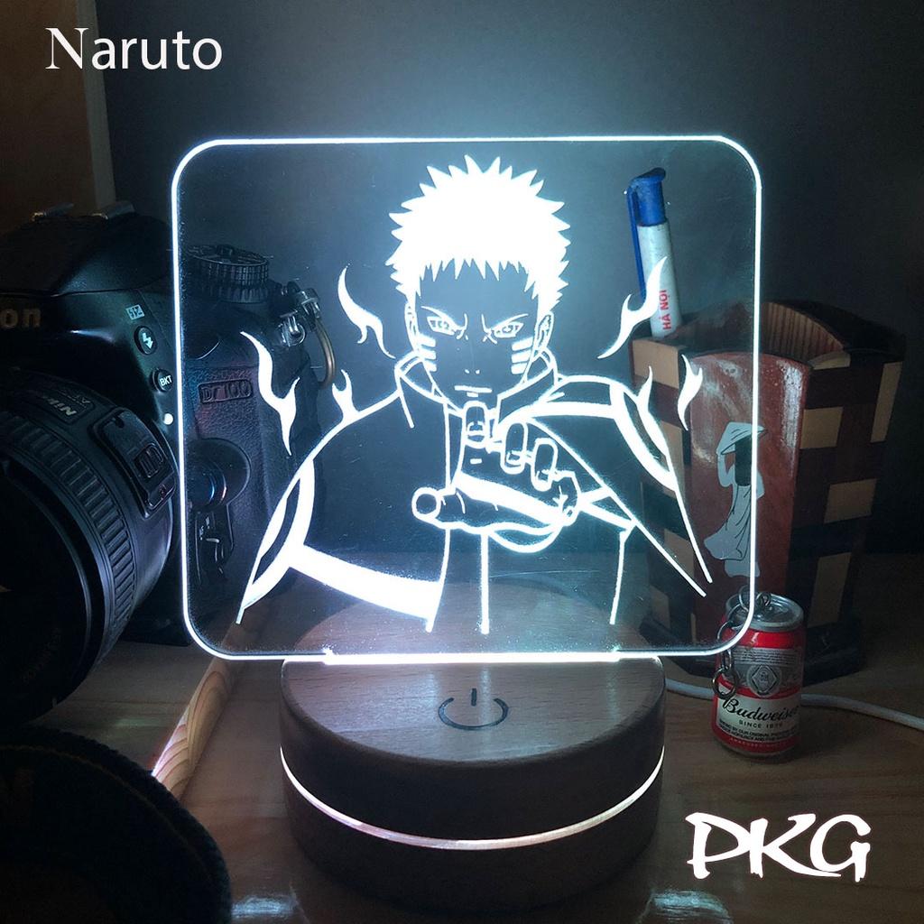 Đèn Ngủ Led 3D NARUTO nhân vật Anime phát sáng 16 màu cảm ứng có điều khiển từ xa