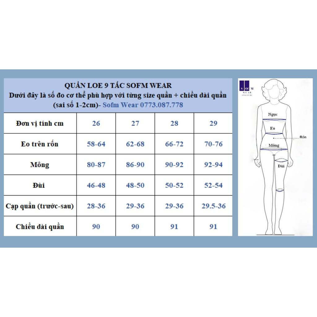 Quần Jean Nữ Ống Loe Lửng 9 Tấc (Trắng, Đen)