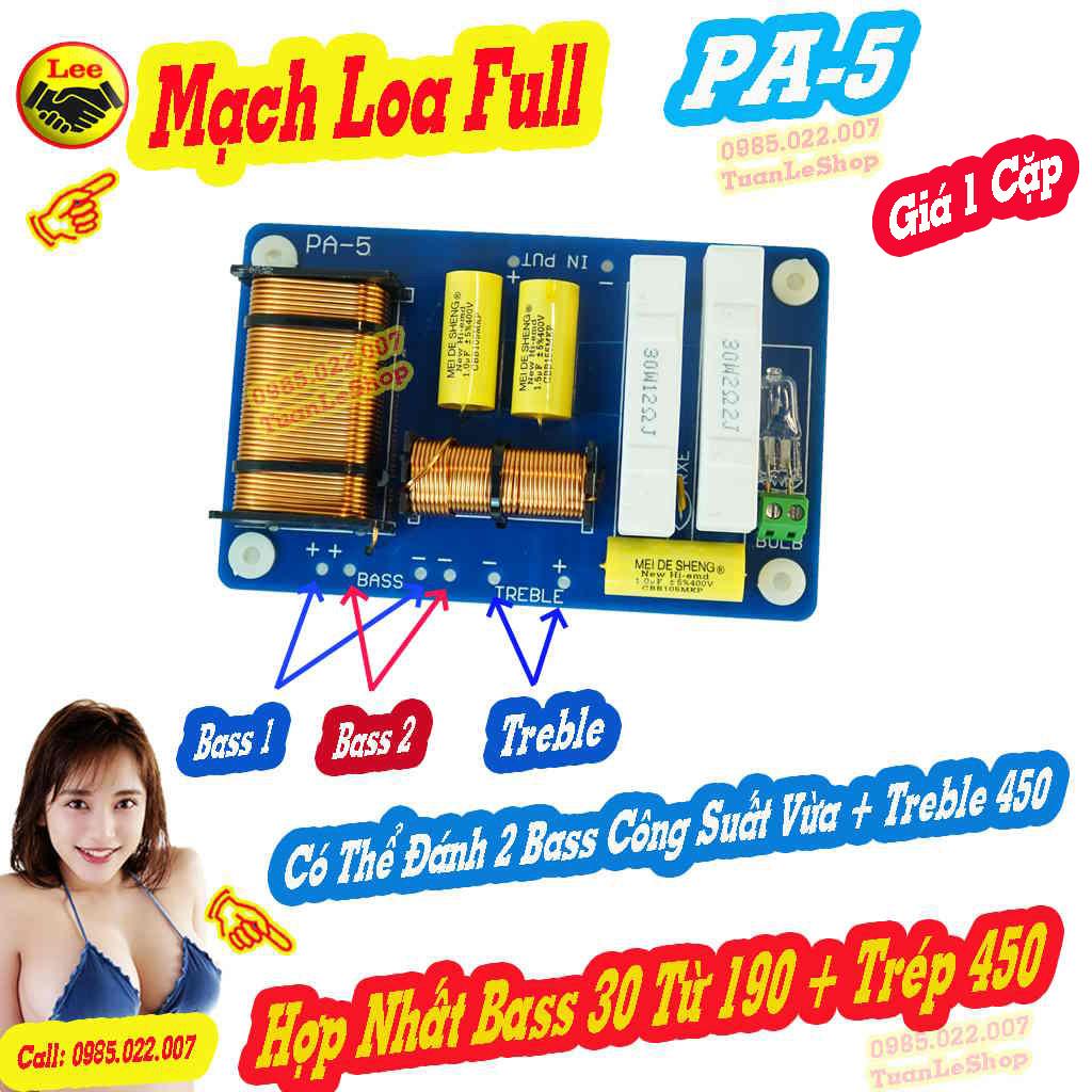 MACH LOA Full PA5 Xanh , Mạch Phân Tần PA5 Chuyên Dành Cho Loa Bass Khỏe Hơn Loa Treble – Giá 2 Mach PA5