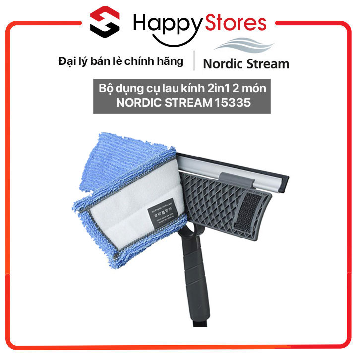 Bộ dụng cụ lau kính 2in1 2 món NORDIC STREAM 15335 - Hàng chính hãng