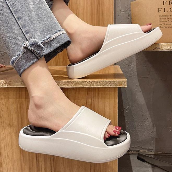 Dép quai ngang nam nữ bánh mì đế đúc 5cm cực đẹp mẫu mới hót tredd