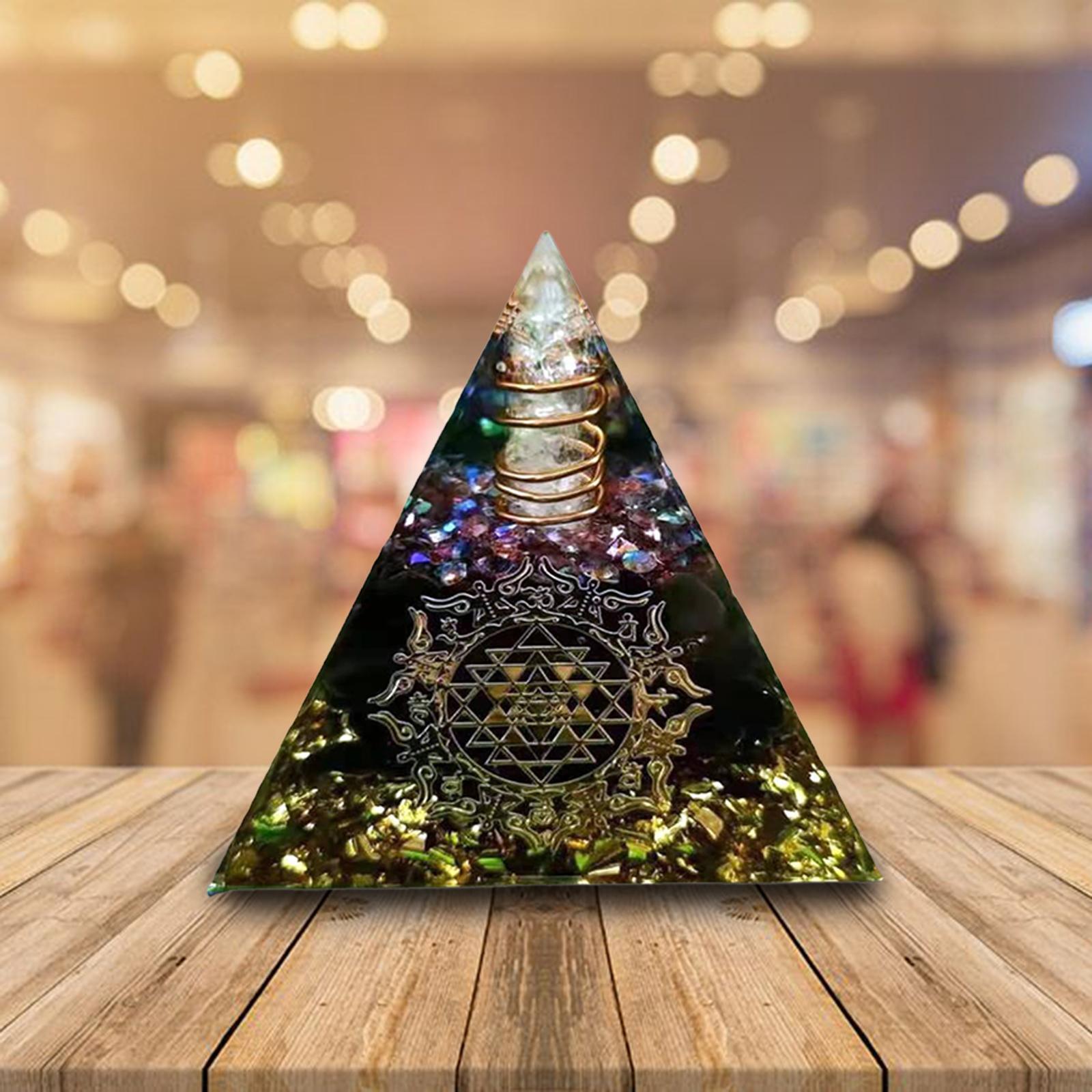 6x6 chakras Orgone Pyramid Energy Reiki crystal Heal Amethyst Pyramid