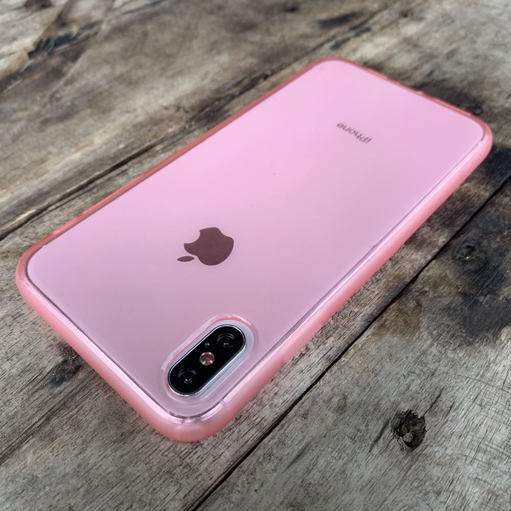 Ốp lưng dẻo cao cấp dành cho iPhone XS MAX - Màu hồng mờ