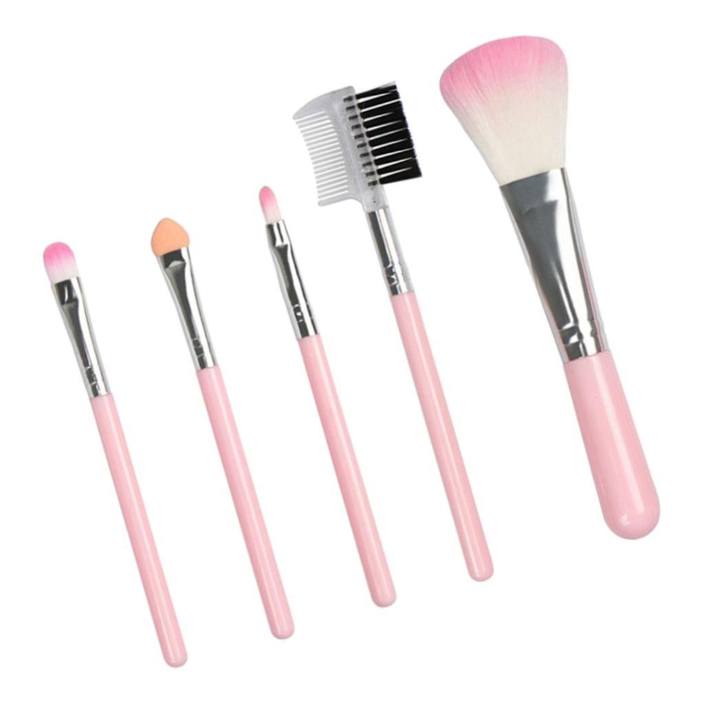 5 Miếng Fluffy Makeup Brush Eyeshadow Applicator Cream Blending Brush Kit