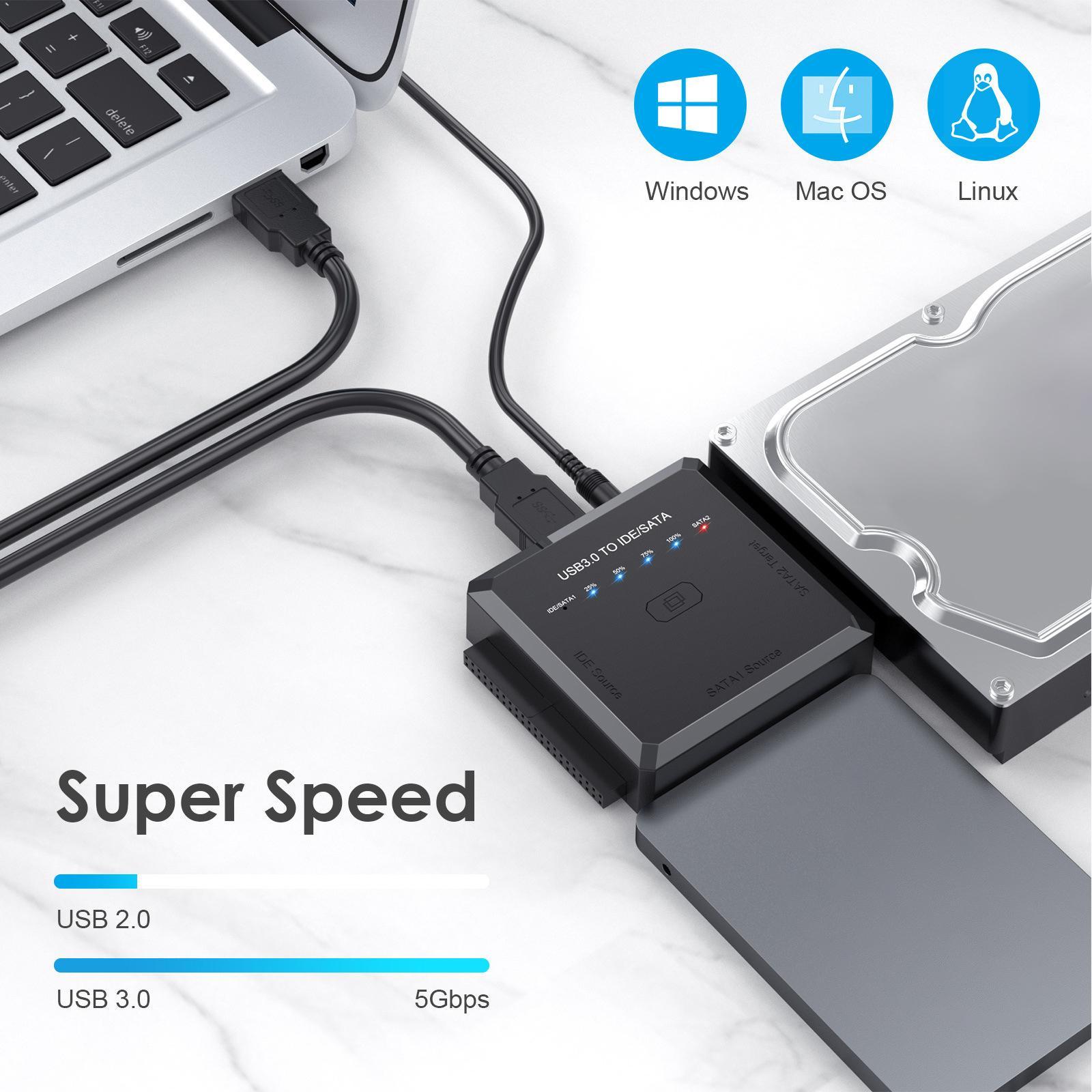 USB3.0 to IDE/ Converter UK Plug Reader Cable for DVD ROM