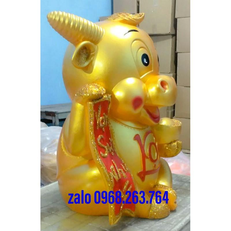 Trâu vàng thần tài 2021, trâu khổng lồ cao 55cm, hàng đảm bảo giống hình ảnh và kích thước mô tả, bao kiểm tra hàng.