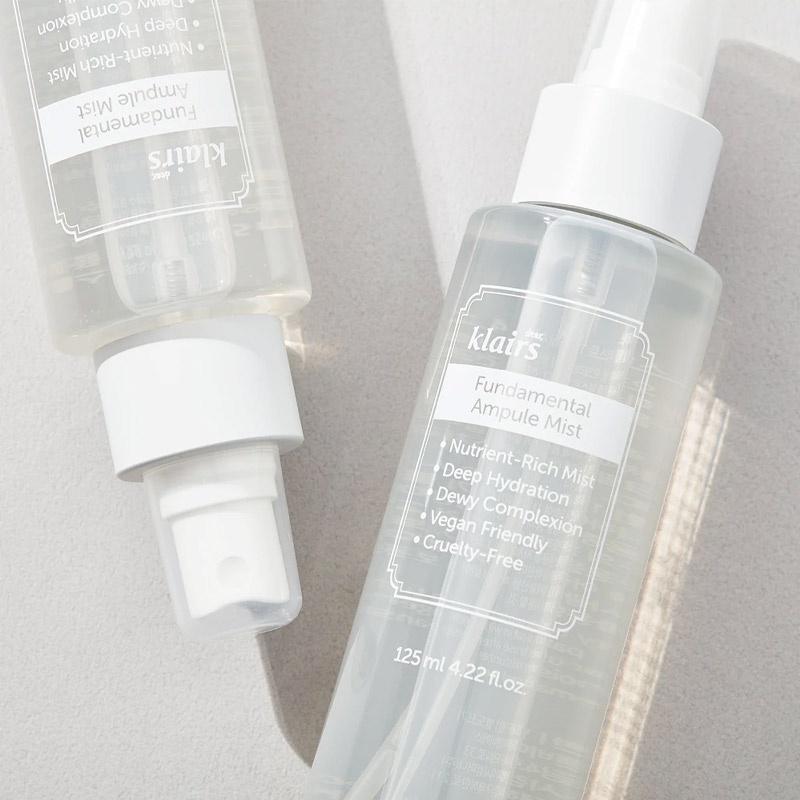 Xịt khoáng dưỡng ẩm, làm dịu da, chống Oxy hóa Klairs Fundamental Ampule Mist Hàn Quốc 125ml