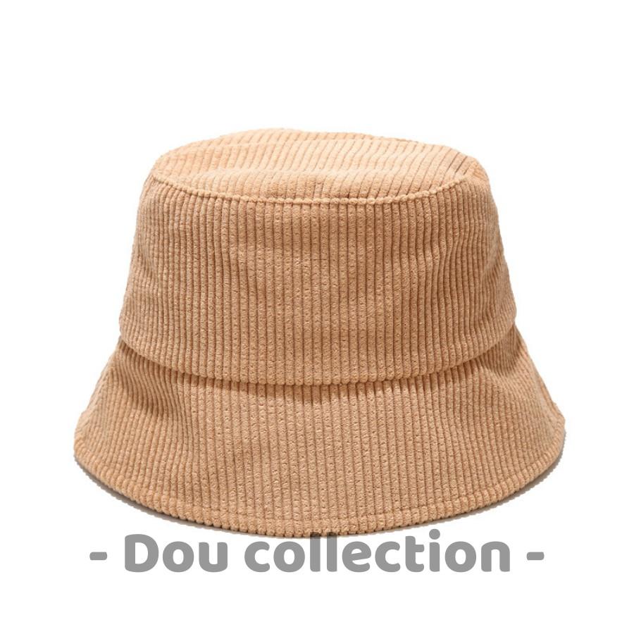 Mũ Nón Bucket Unisex Vành Ngắn Họa Tiết Đan Sọc Trơn Phong Cách Hàn Quốc - Chất Liệu Nhung - Mã NV016