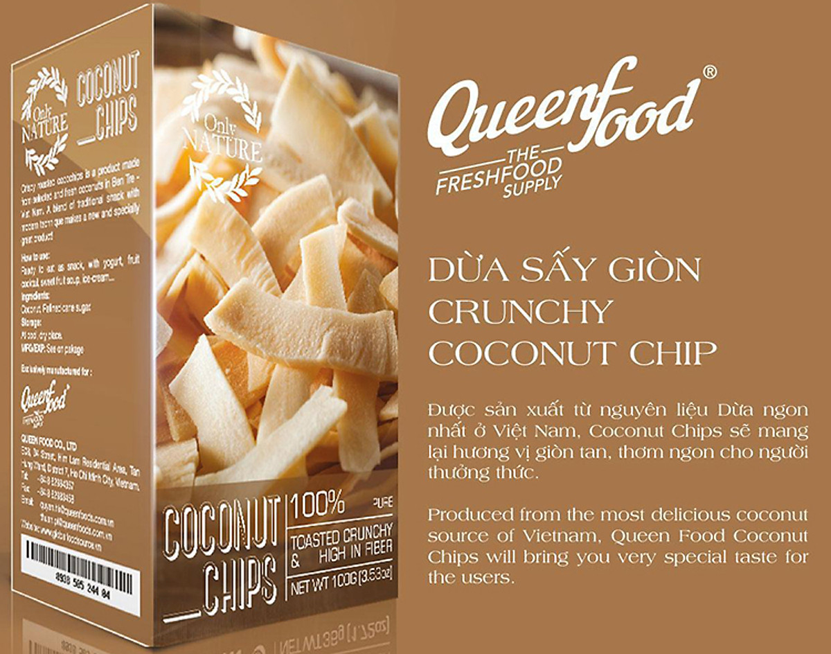 Dừa Sấy Giòn - Coconut Chips Only Nature
