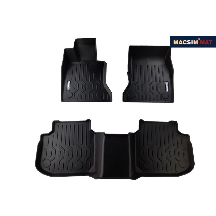 Thảm lót sàn ô tô BMW 5 series 2013 Nhãn hiệu Macsim chất liệu nhựa TPV cao cấp màu đen