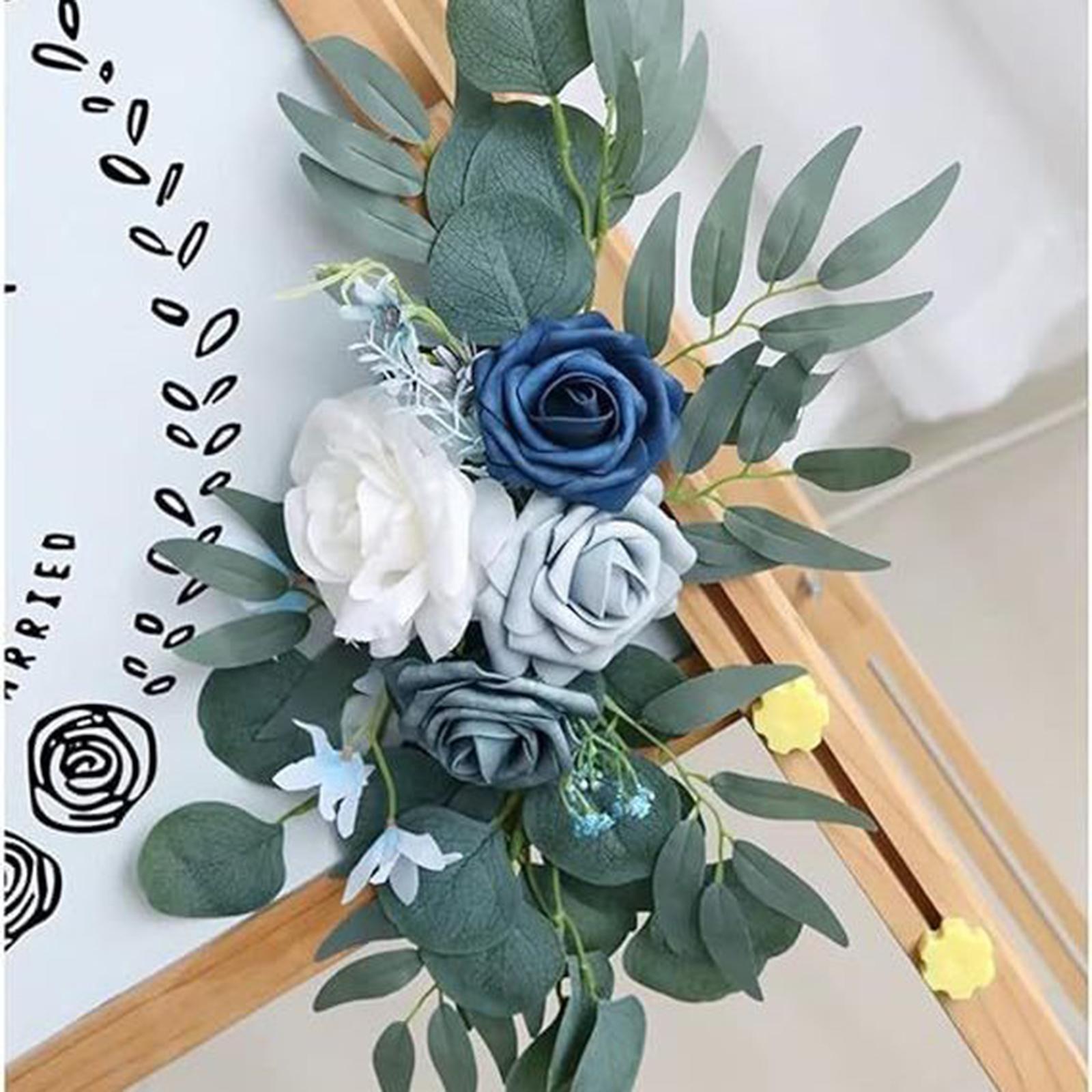 Wedding Arch Flowers Reception Backdrop Floral Rustic Handmade Flower Garland Welcome Ceremony Sign for Front Door Home