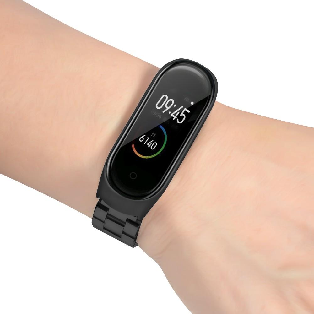 Dây đeo bằng thép không gỉ với khóa kim loại cho Xiaomi Mi Band 2 3 4 Miband 2 3 4