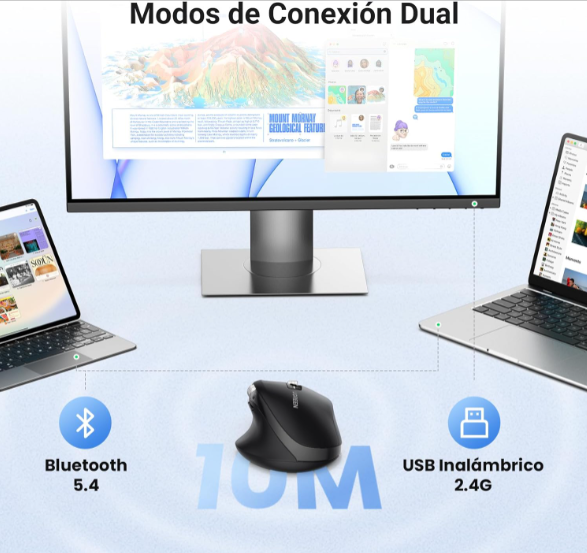 Chuột không dây bluetooth Ugreen 55375 5000DPI 5 cấp độ - Hàng chính hãng