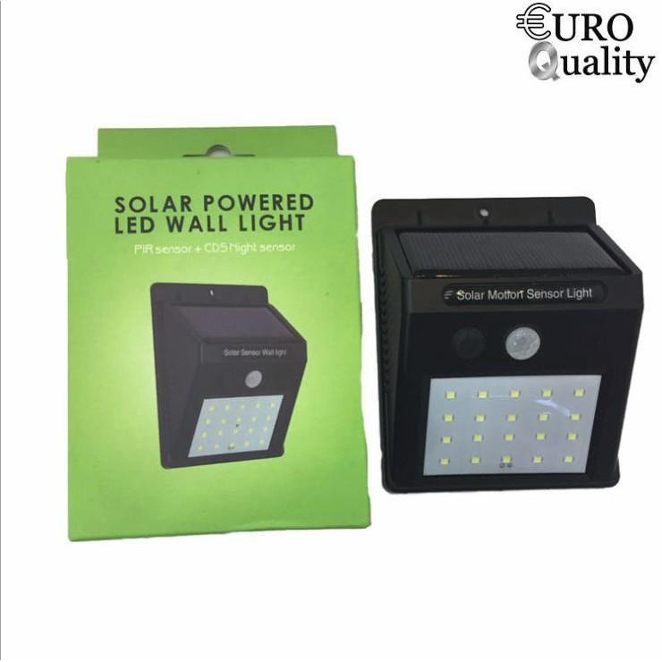 Đèn led trang trí cảm biến năng lượng mặt trời 20 LED, gắng tường, trang trí vườn nhà