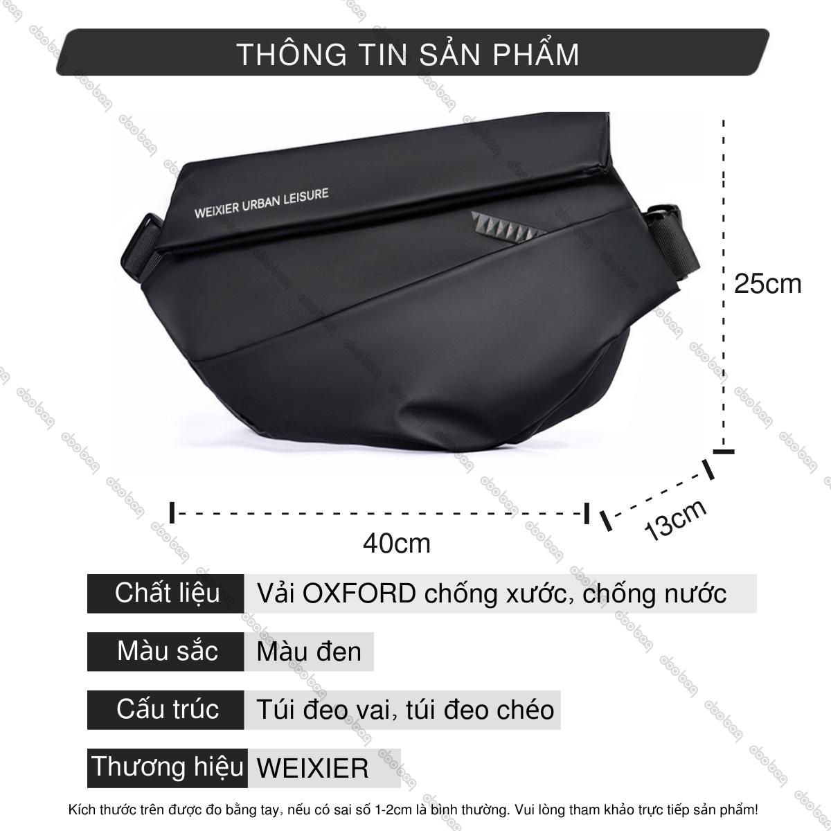 Túi đeo vai chống nước Doo Bag túi đeo nam messenger kích thước nhỏ gọn nắp gập chống sốc đựng đồ đa năng