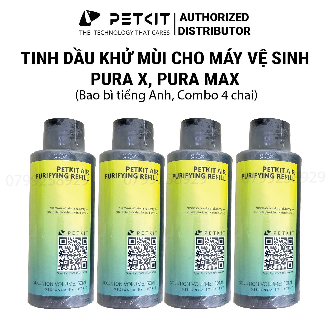 COMBO 2 Chai Tinh Dầu Dùng Cho Máy Vệ Sinh Tự Động Cho Mèo Petkit Pura Max