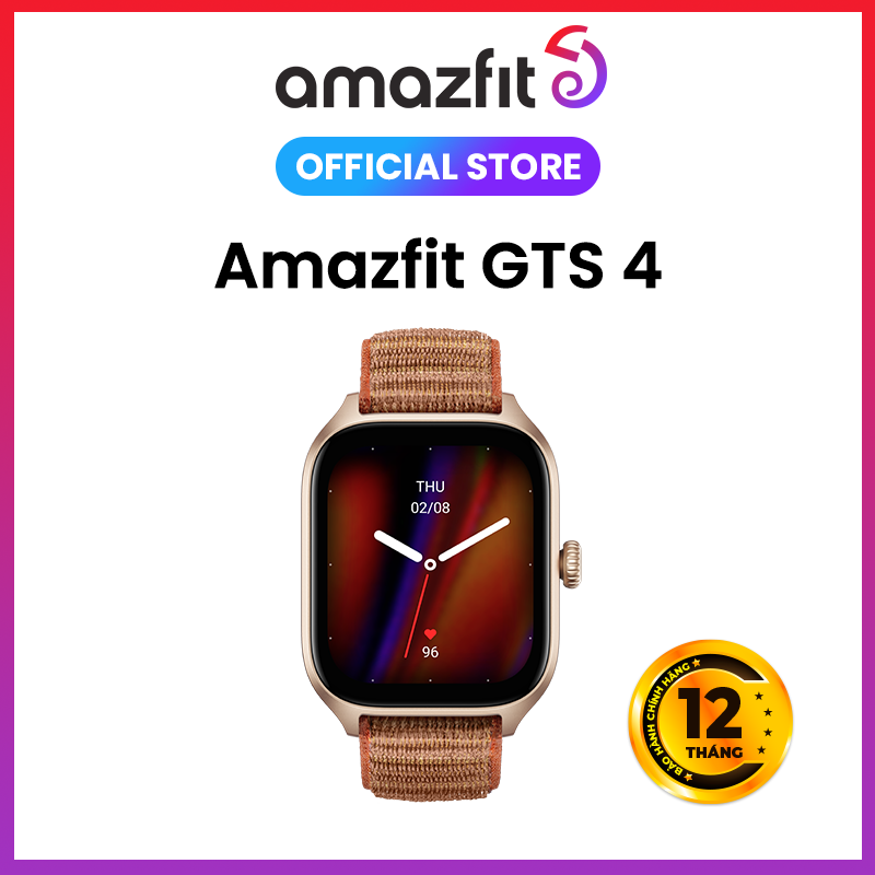 Đồng Hồ Thông Minh Cao Cấp Amazfit GTS 4 - Theo dõi sức khỏe 24h - 150 môn thể thao - Nghe gọi thông qua kết nối Bluetooth - Pin tới 20 ngày - Hàng Chính Hãng