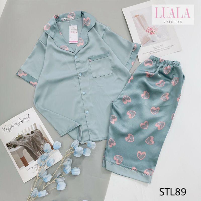 Pijama Lụa Satin Lửng có size, Ảnh chụp thật