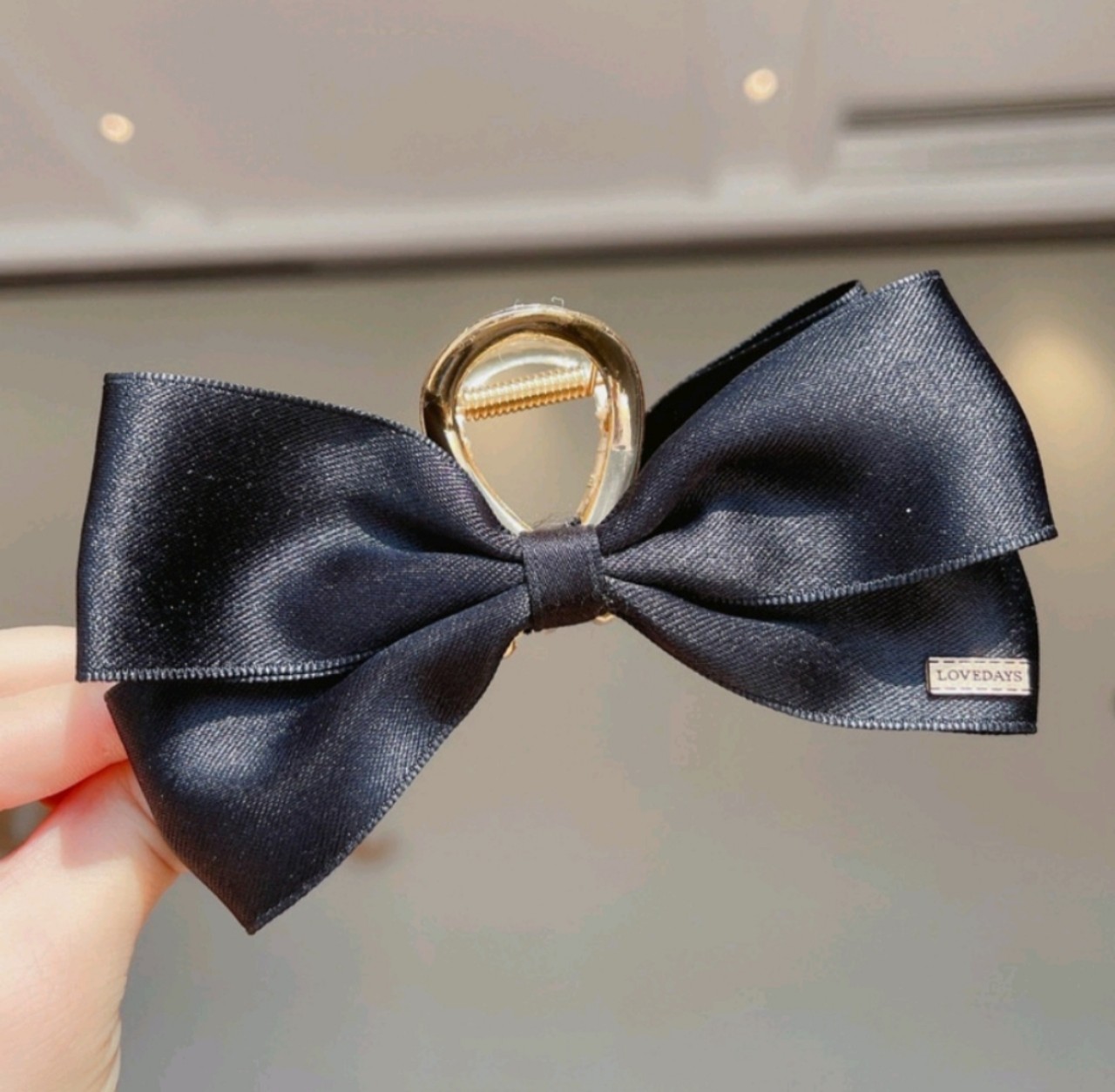Kẹp Tóc Nơ Sau Lưng Bằng Hợp Kim Cỡ Lớn Phong Cách Hàn Quốc