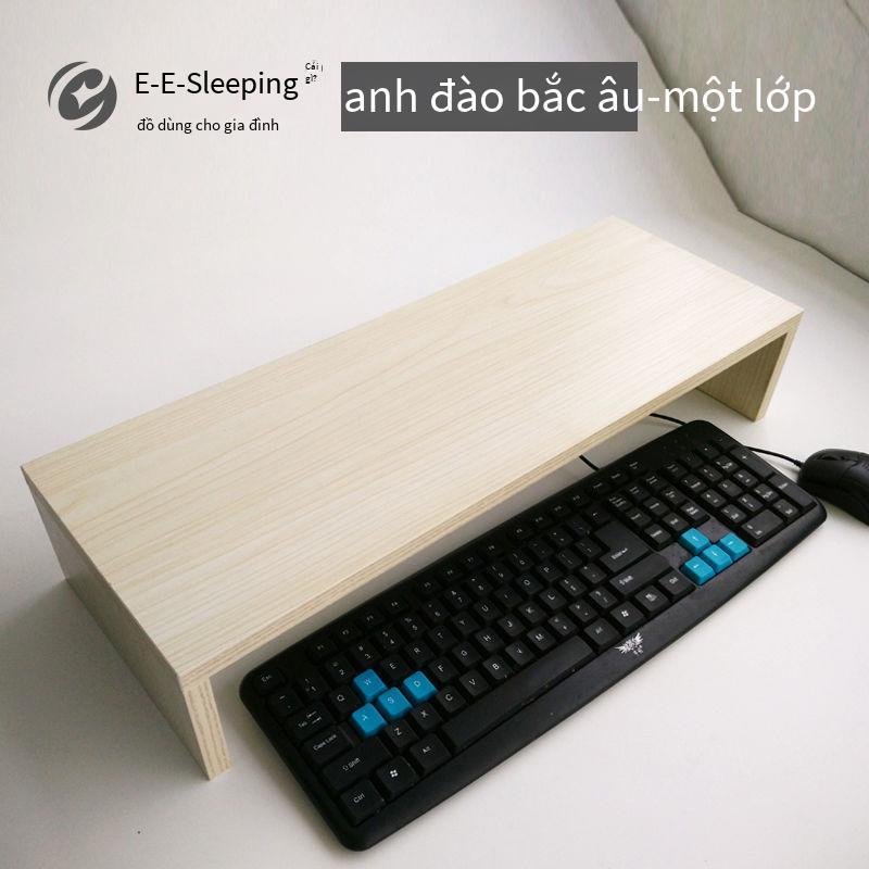 Máy tính thuận lợi nhất nâng cao màn hình bảo vệ cổ miếng đệm đế máy tính để bàn nâng ngăn lưu trữ bàn phím kéo dài kệ hai lớp