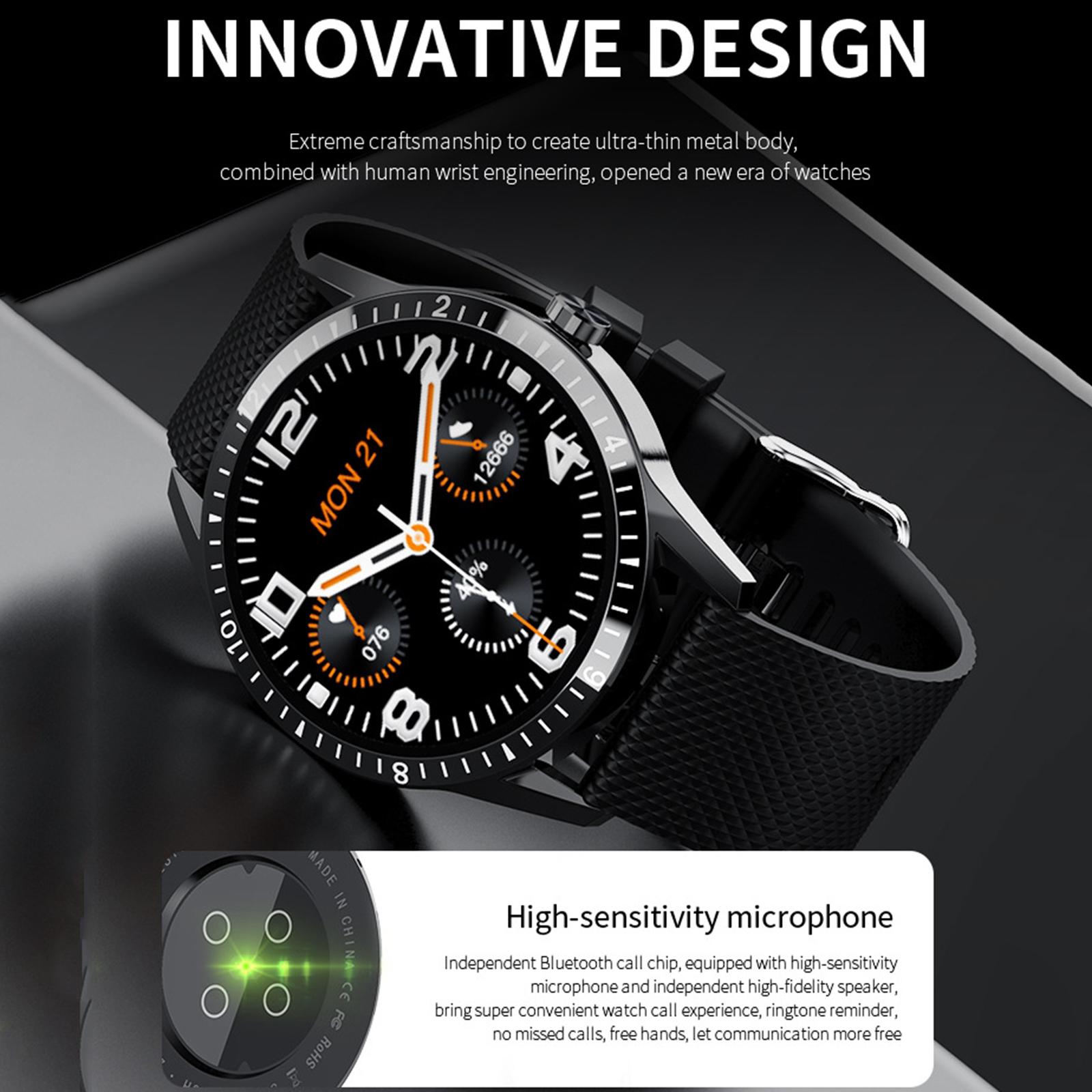 Fashion Business Music Sports Smartwatch Waterproof Bluetooth Call Fitness Tracker,Long Battery