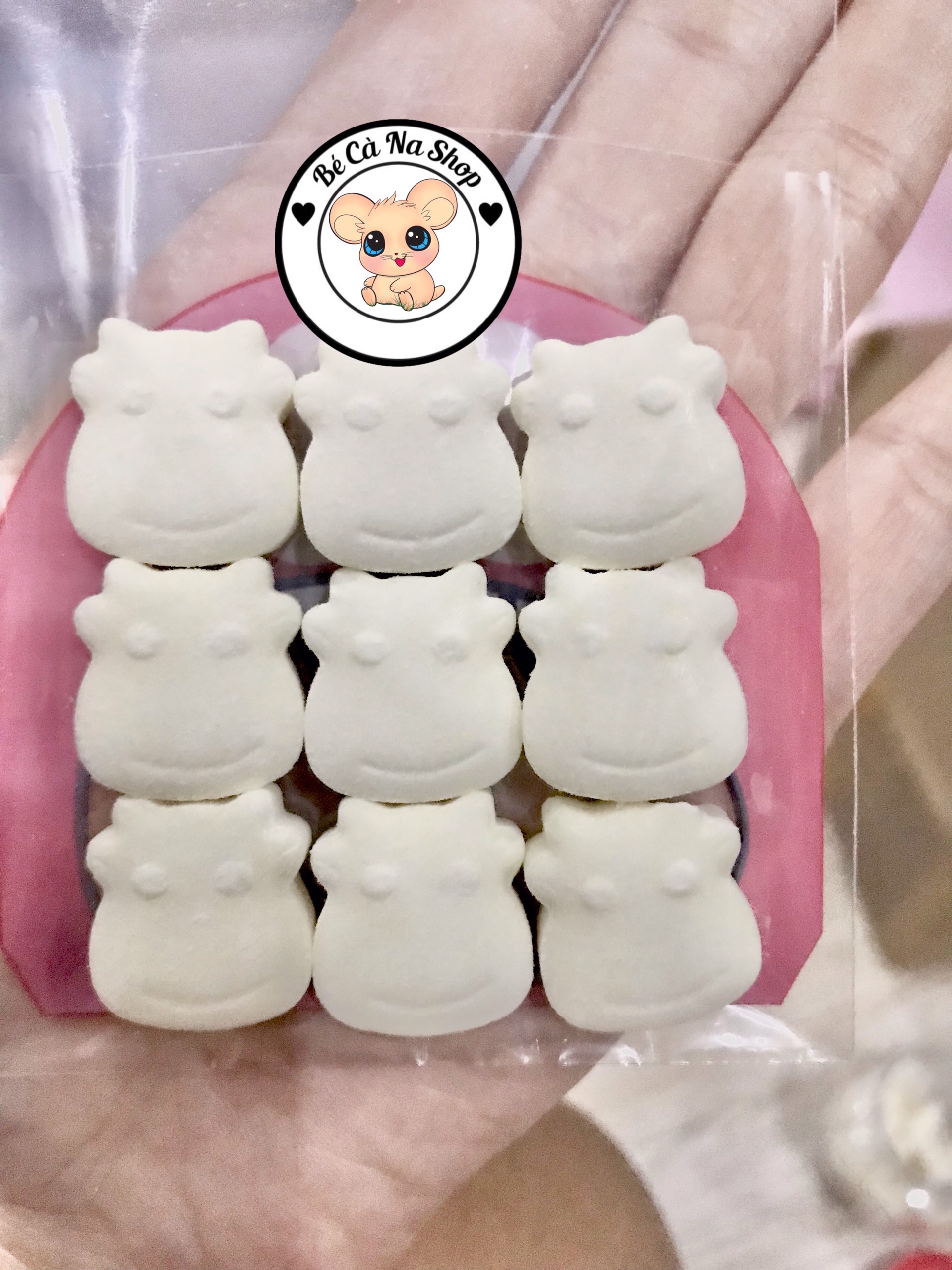 Sữa nén hình đầu bò cho hamster bé cà na