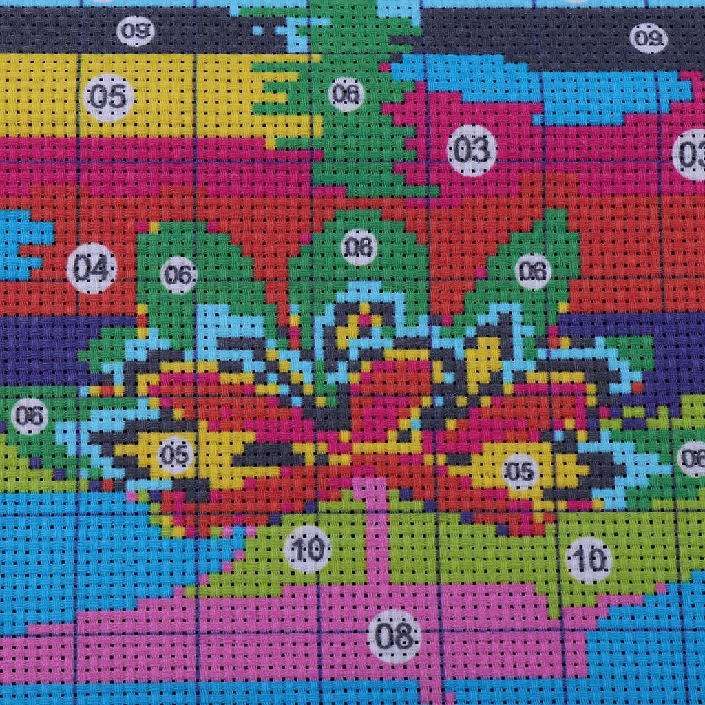 Lotus Pool Cross Stitch Stamped Kit Handmade Embroidery Craft DIY Home Decor