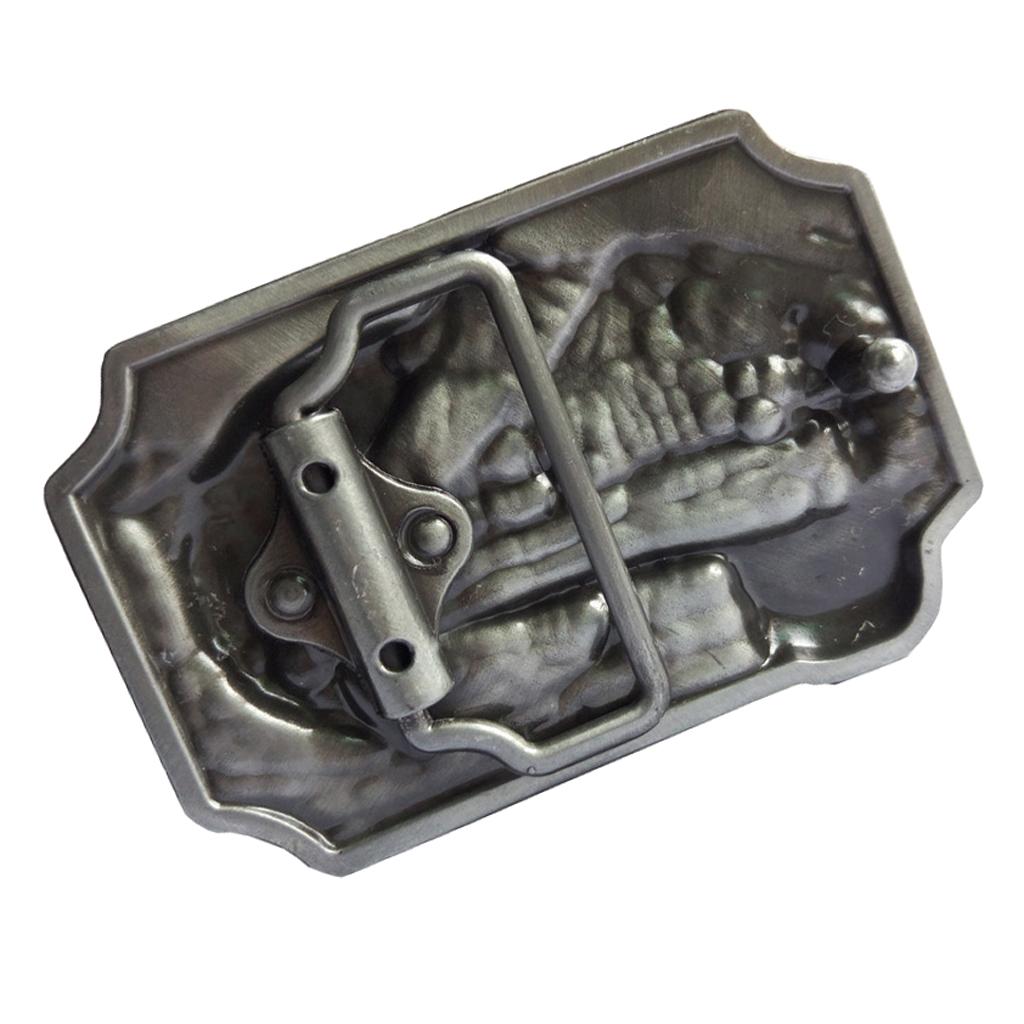 Vintage Fishing Belt Buckle Western Cowboy For Men's Leather Belt Metal