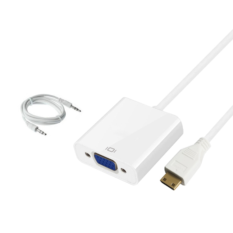 Cáp Chuyển Đổi Mini HDMI ra VGA Có Âm Thanh