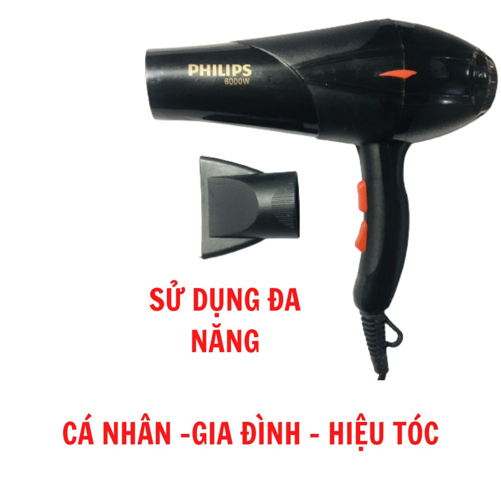 Máy sấy tóc, công suất lớn 6000w/ 2 chiều nóng - lạnh, sấy nhanh khô, chăm sóc tóc, bảo vệ tóc hiệu quả, tạo kiểu dễ dàng/ tích hợp nhiều tính năng sấy/ mát - ấm - nóng, luồng gió mạnh/sử dụng cho cả Salon tóc chuyên nghiệp