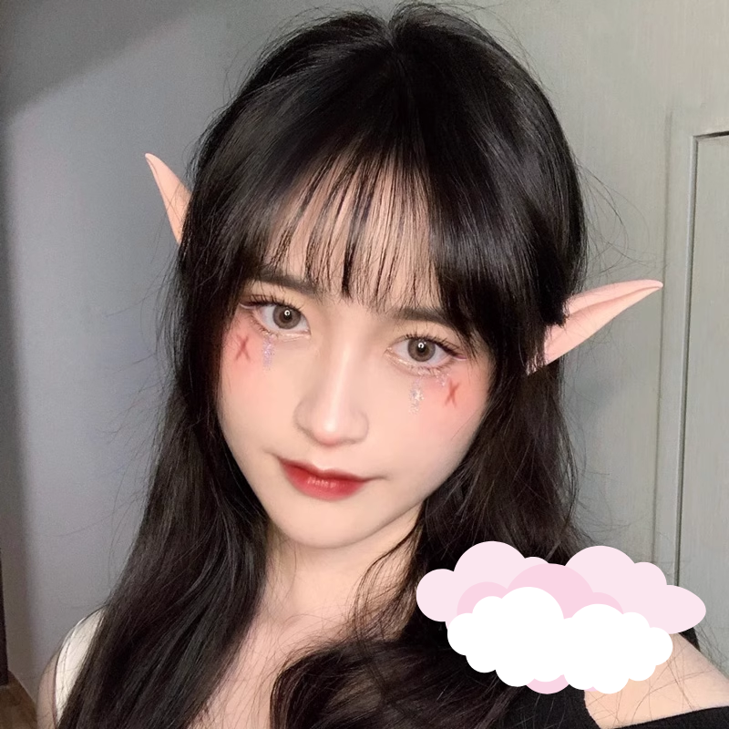 Bộ tai silicon hóa trang Halloween, phụ kiện cosplay chất, tai Elf cosplay