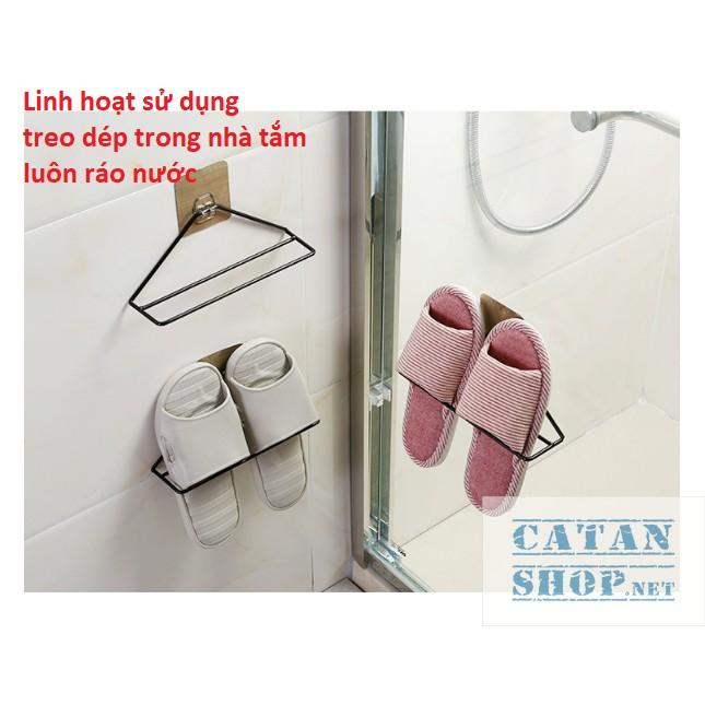 Móc treo dép , giá treo giày dép Tam Giác Sắt gắn tường tiện lợi gọn gàng, giá để dép treo tường tiết kiệm không gian