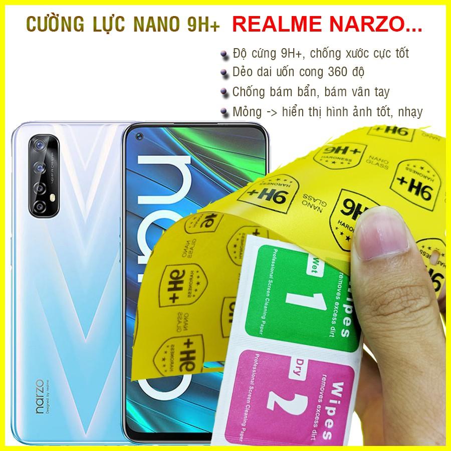 Dán cường lực dẻo nano  dành cho Realme Narzo 10, 20, 20a, 20 Pro