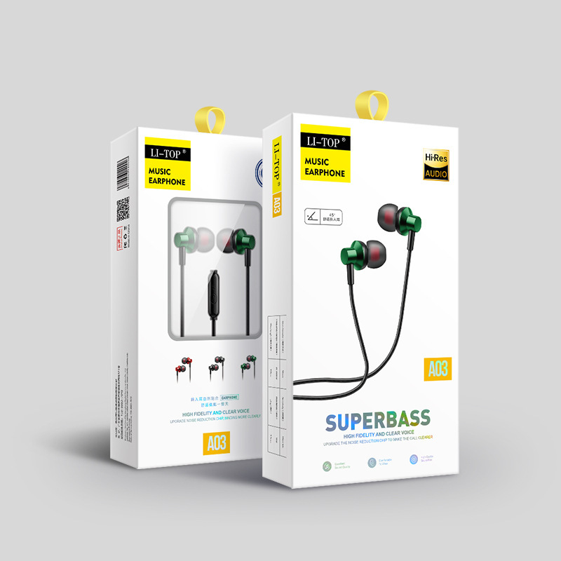 Tai Nghe Nhét Tai Có Dây A03 Vỏ Kim Loại, Bass Mạnh, Có Micro Và Nút Điều Khiển, Jack 3.5mm - miếng lót chuột
