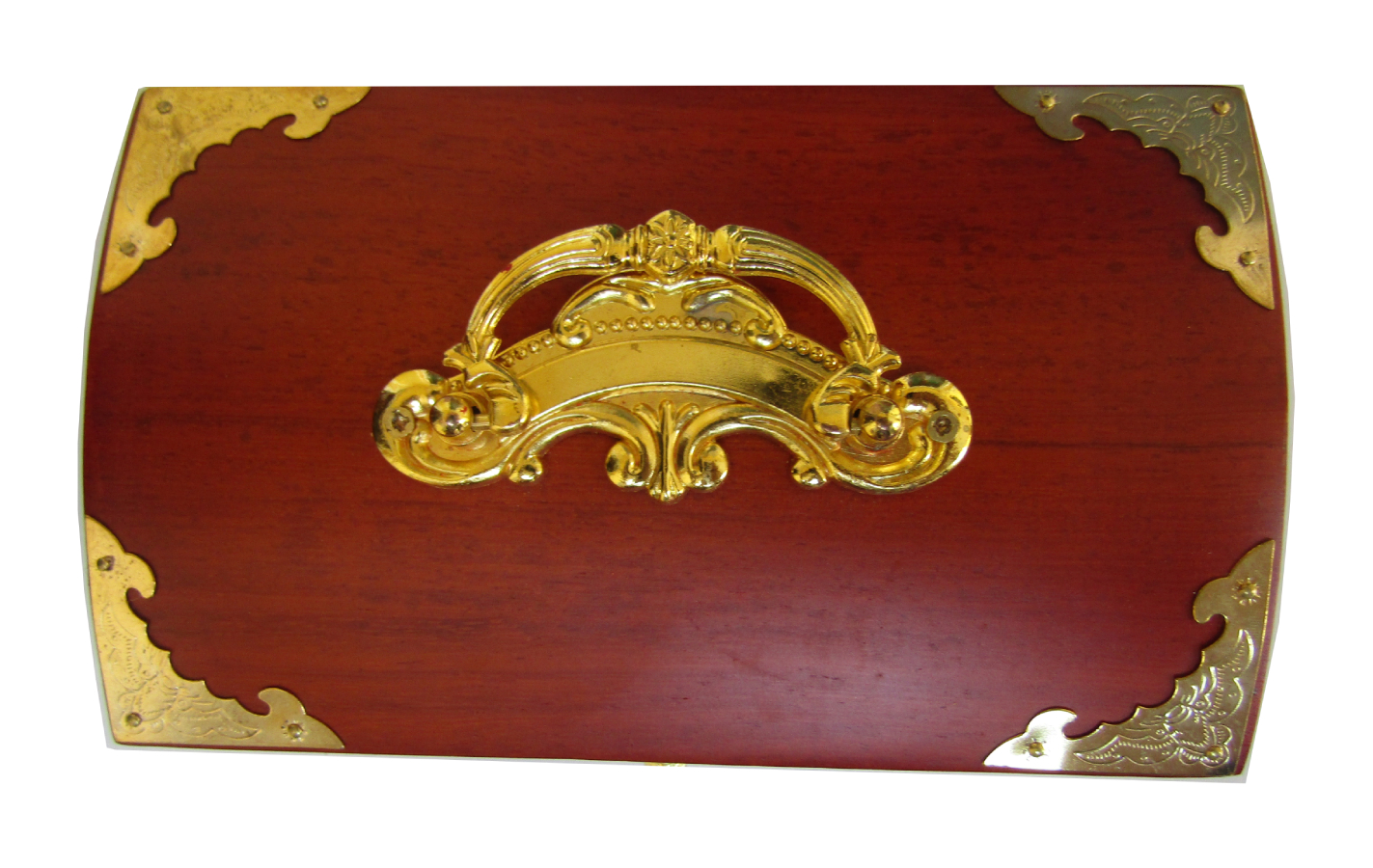 Hộp Đựng Con Dấu - Trang Sức Gỗ Hương Bịt Họa Tiết Đồng
