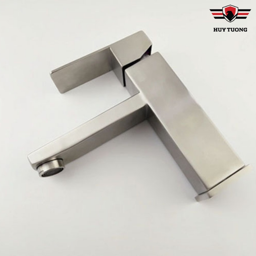 VÒI LAVABO VUÔNG NÓNG LẠNH INOX 304
