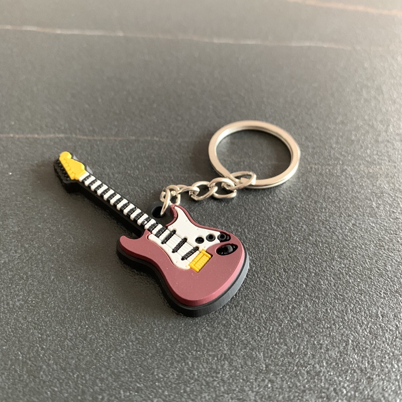 Móc Khóa Đàn hình Guitar AC, Guitar điện, Guitar eo, Piano I Nhựa Pvc dẻo Cao Cấp