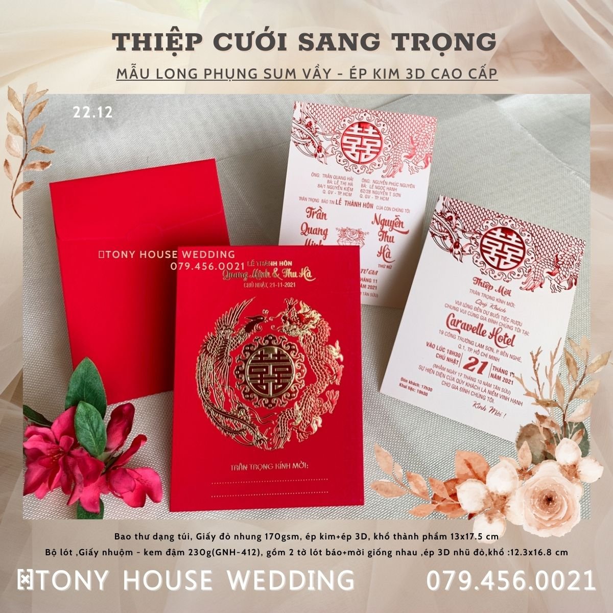 THIỆP CƯỚI CAO CẤP - TONYHOUSE