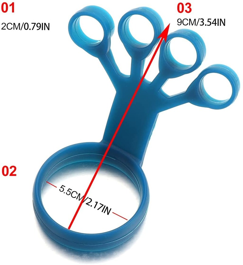 Tay Cầm Silicon Thiết Bị Ngón Tay Tập Cáng Viêm Khớp Tay Cầm Huấn Luyện Tăng Cường Tập Phục Hồi Chức Năng Giảm Đau Color: Ivory