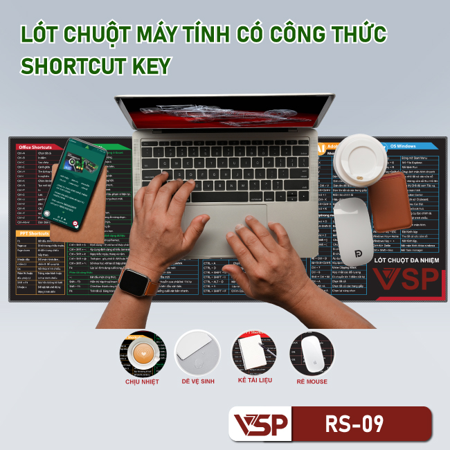 Lót chuột Pad RS-09 Đa Nhiệm-hàng chính hãng