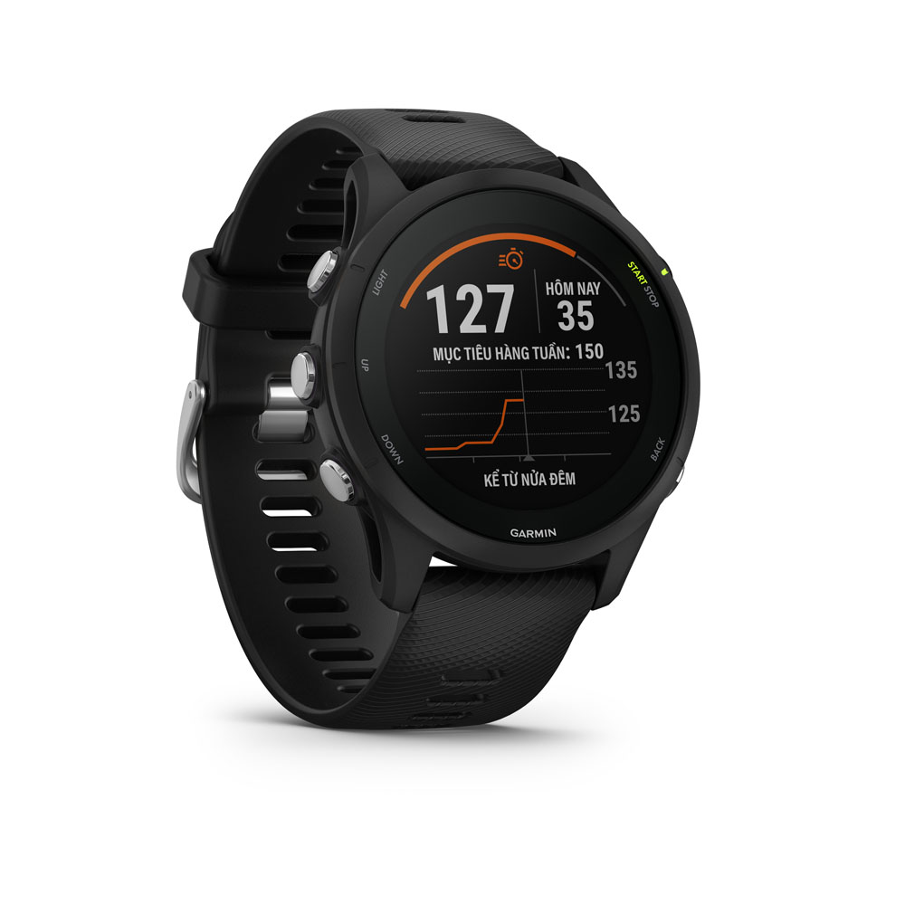 Đồng Hồ Thông Minh Garmin Forerunner 255 Music Wifi GPS (Black/Whitestone) - Hàng Chính Hãng