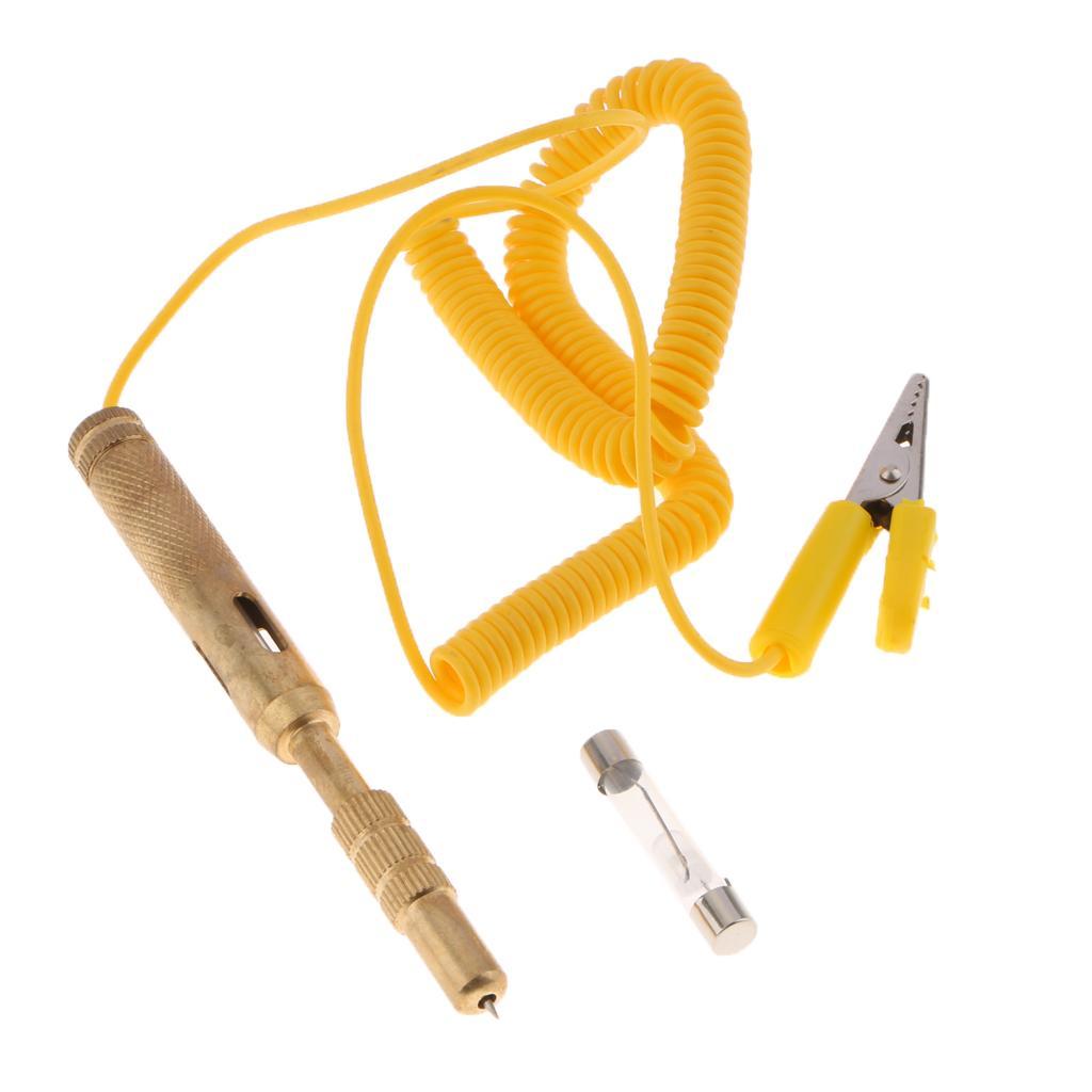 Truck Motorcycle Circuit Voltage Tester Test Pen 6V-24V Cable Clip