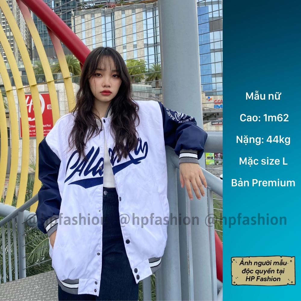 Áo bomber Varsity Jacket form rộng Alaska vải dù cao cấp ️ Áo khoác bóng chày dáng Unisex nam nữ D09